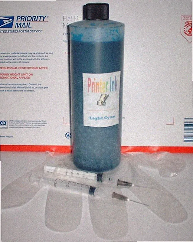 16 oz bulk light cyan ink kit refill any printer