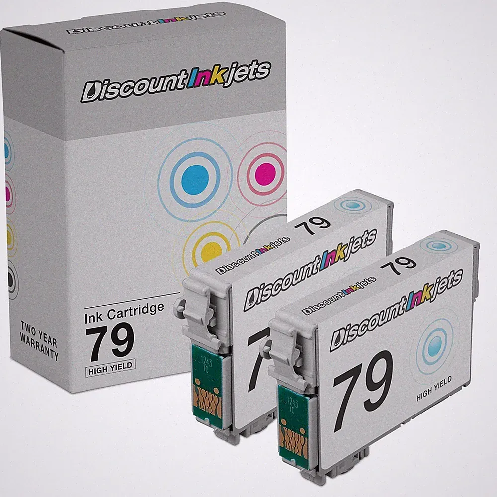 2 Pack T079520 T079 79 HY Light Cyan Printer Reman Ink Cartridge for Epson