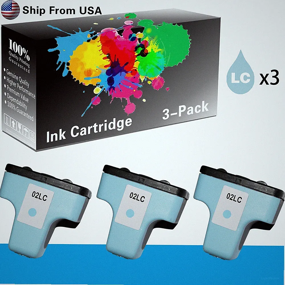 3-Pack 2 Light Cyan Ink Cartridge Fit For 3110 3210v C7280 Printer
