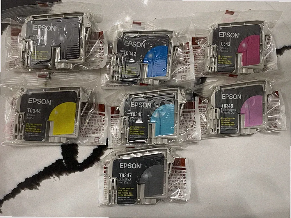 Genuine Epson Stylus 2200 Ink Lot T0341 T0342 T0343 T0344 T0345 T0346 T0347