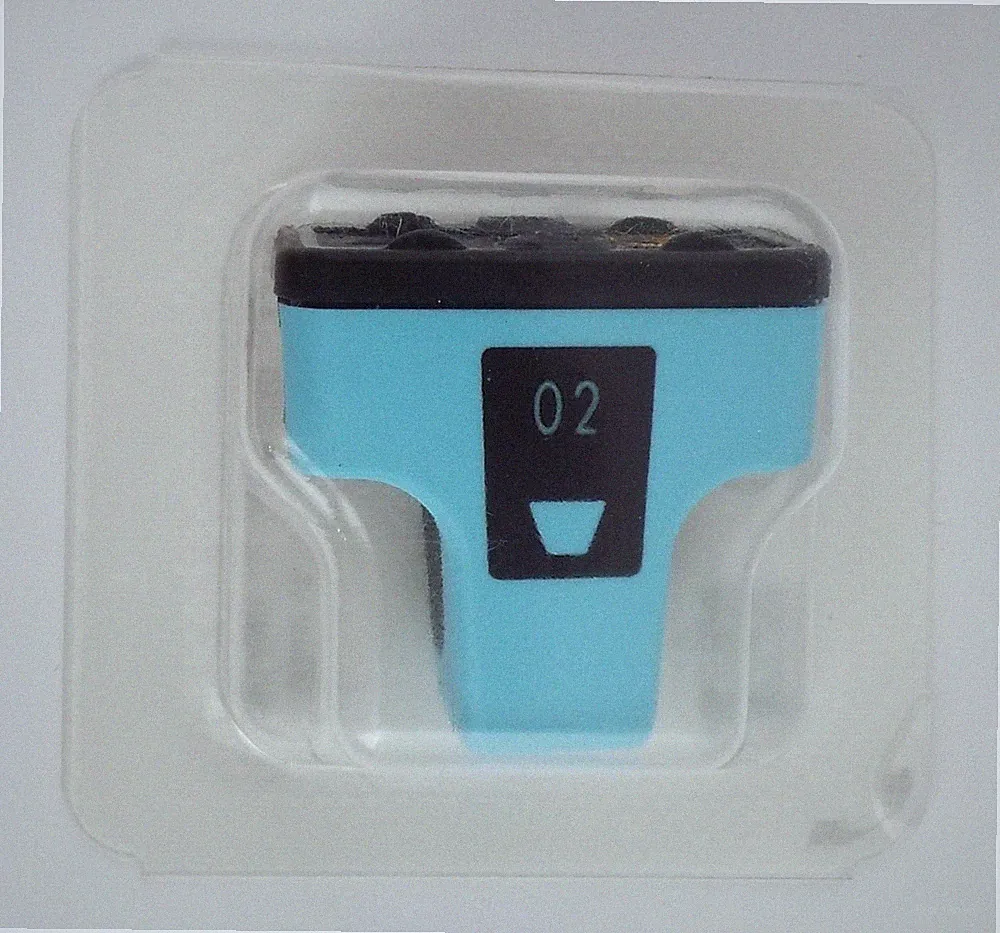 Genuine HP 02 C8774W ~ Light Cyan (Blue) Printer Ink Cartridge