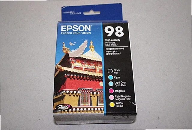*READ* New Sealed Genuine Epson 98 Ink Cartridges 6 Pack Exp 2/2018